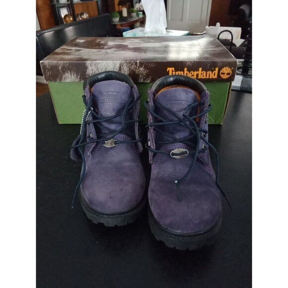 Timberland grape purple swede boots size 7 M in box #22382 - Picture 4 of 10